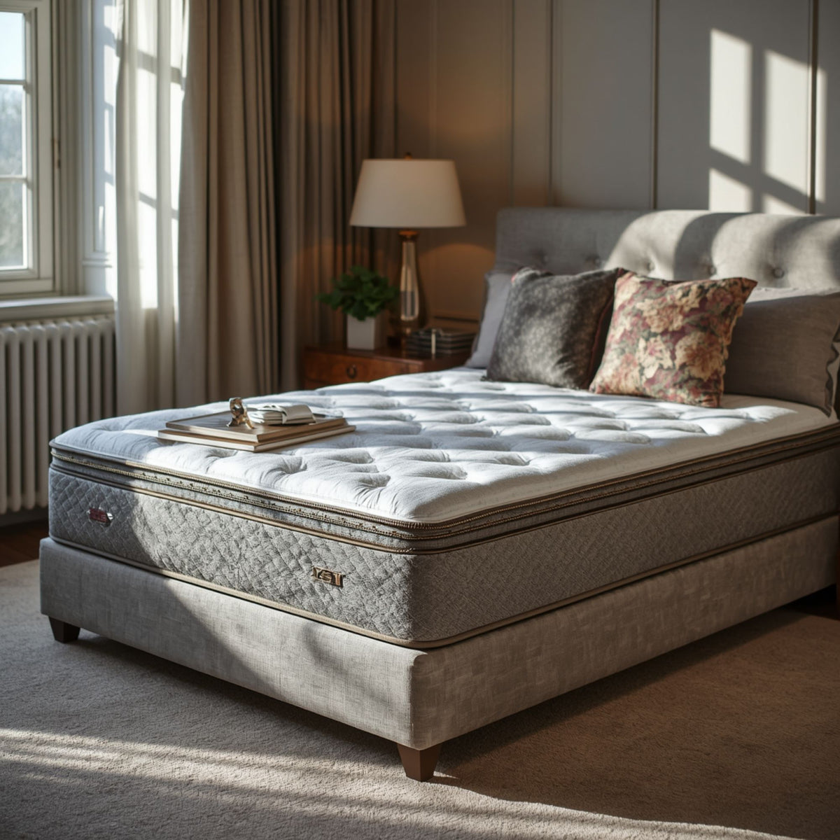 Luxury Quilted Hybrid Mattress with Plush Comfort Surface and Support Layers