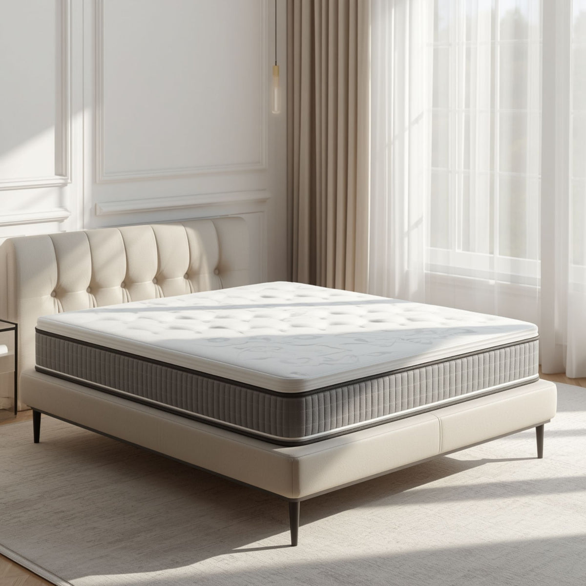 Modern Euro Top Mattress with Premium Quilted Cover and Contemporary Profile