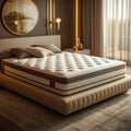 Plush Pillow Top Mattress with Quilted Surface and Contemporary Bedroom Style